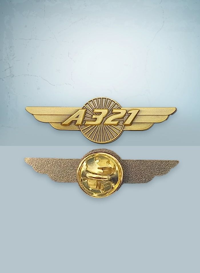 Fighter Gifts A 321 Gold Wings Pin