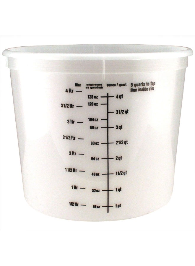 ACE Durable Plastic Solvent-Resistant Multi-Mix Container White 5 qt 13974 - Image 2