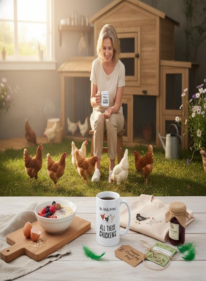 Casitika Funny Chicken Coffee Mugs. Yes I Really Do Need All These Chickens. 11 oz Mug for a Farmer of That Crazy Chicken Lady in You. Gift idea for Men and Women. - Image 5