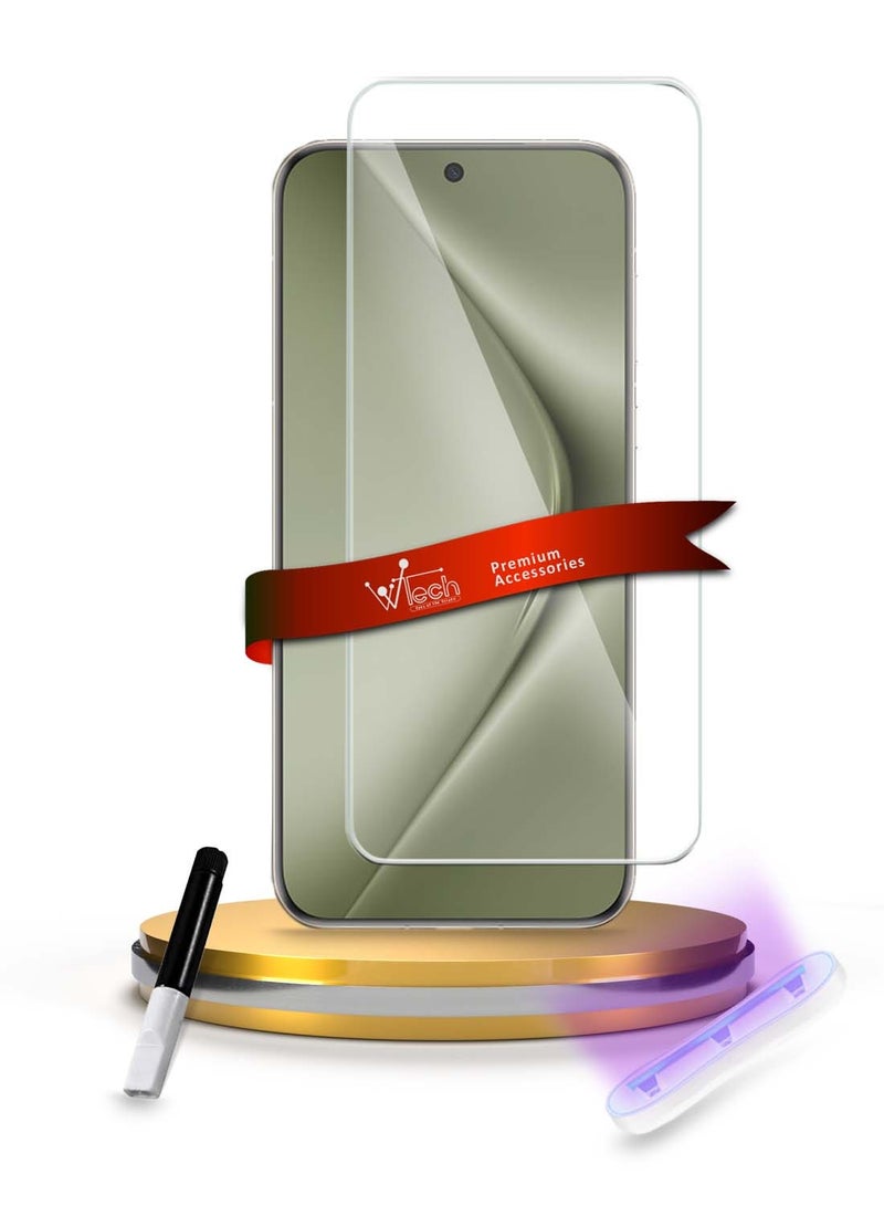 Wtech Huawei Pura 70 Ultra 5G 2024 Premium Curved Edges UV Full Glue Full Cover Tempered Glass Screen Protector (MSGUCN) - Clear - Image 1