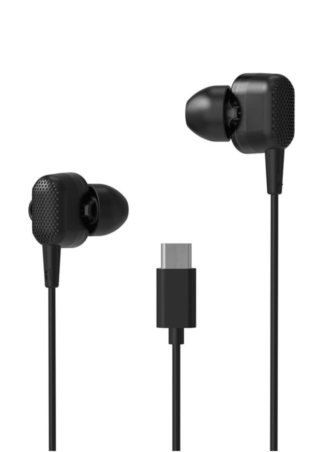 iOsuite Type-C In-Ear dual drive two speakers per bud, Black - H3C  - Image 2