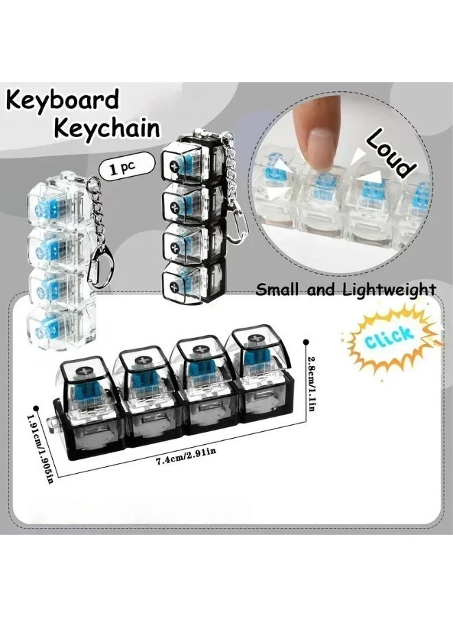 قطعتين ميدالية مفاتيح لوحة مفاتيح LED لعبة فيدجيت - أزرار قابلة للنقر لتخفيف التوتر، إكسسوار مكتب - Image 4