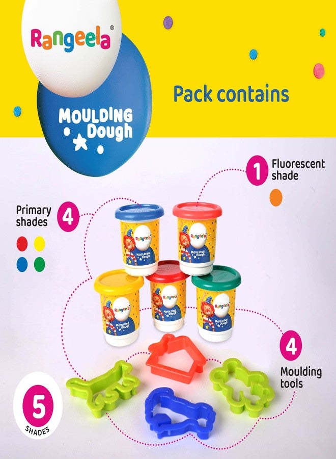 Pidilite Rangeela Moulding Dough, 6 Primary Shades and 2 Fluorescent Shades with 4 Moulding Tools | Ideal for Pre-School & Primary Students | Great for Gifting | 375g - Image 3