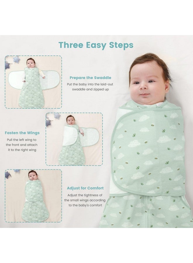 LILBESTIE Baby Swaddle Sleep Sack 1.0 Tog 3-in-1 Baby Wearable Blanket 100% Cotton Swaddle Blanket Wrap for Newborns 6-12 Months - Image 4