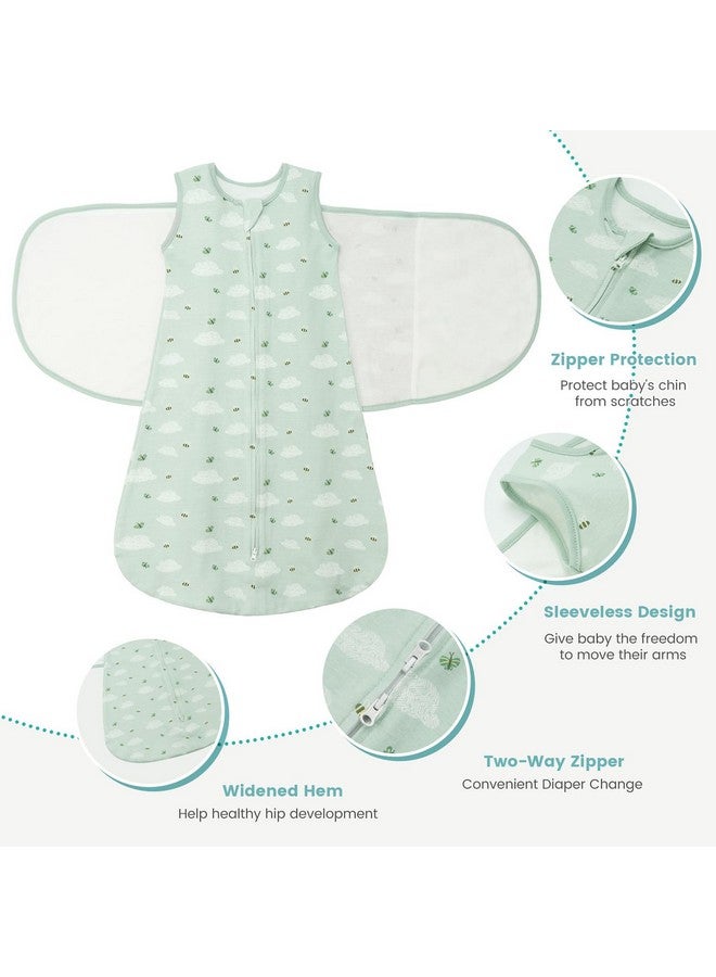 LILBESTIE Baby Swaddle Sleep Sack 1.0 Tog 3-in-1 Baby Wearable Blanket 100% Cotton Swaddle Blanket Wrap for Newborns 6-12 Months - Image 2