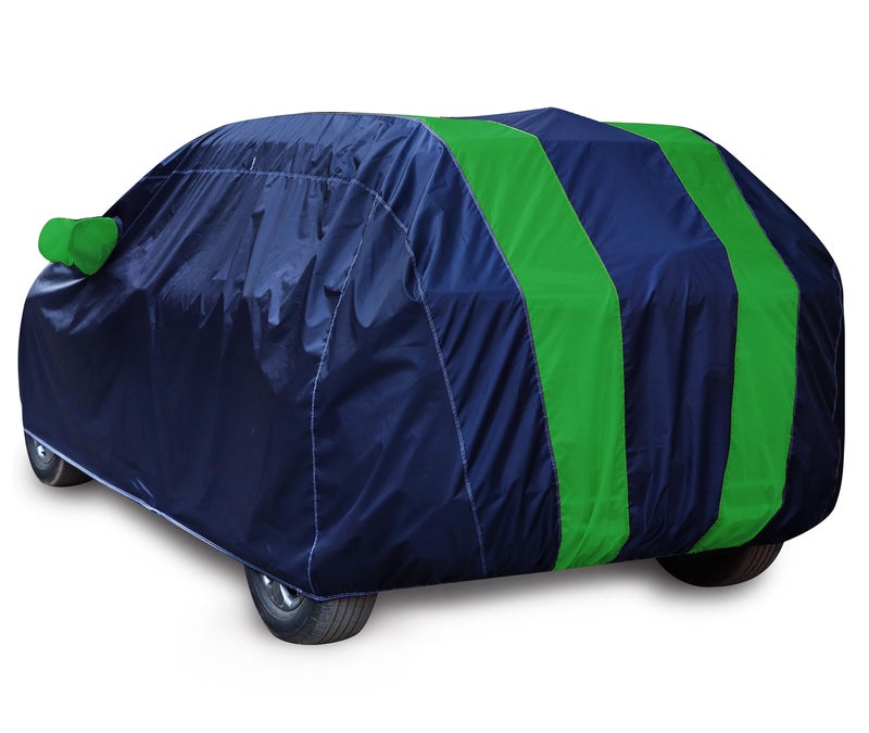 Auto Hub Car Cover Compatible with Maruti Swift (Model : 2005-2017) with Mirror Pocket, Water Resistant, Triple Stitched, Swift Car Cover, Navy-Green - Image 3