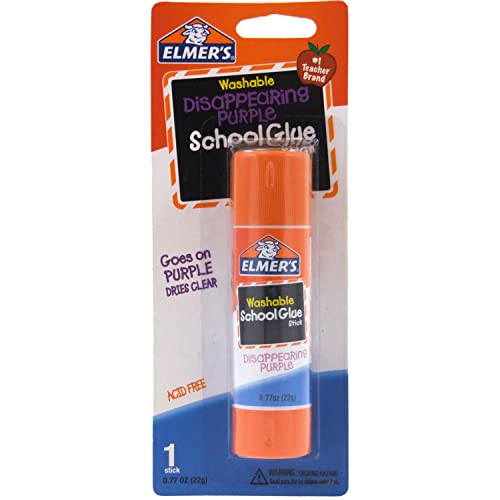 Elmer's Disappearing Purple School Glue Stick, 0.77 oz, Single Stick (E523) - Image 1