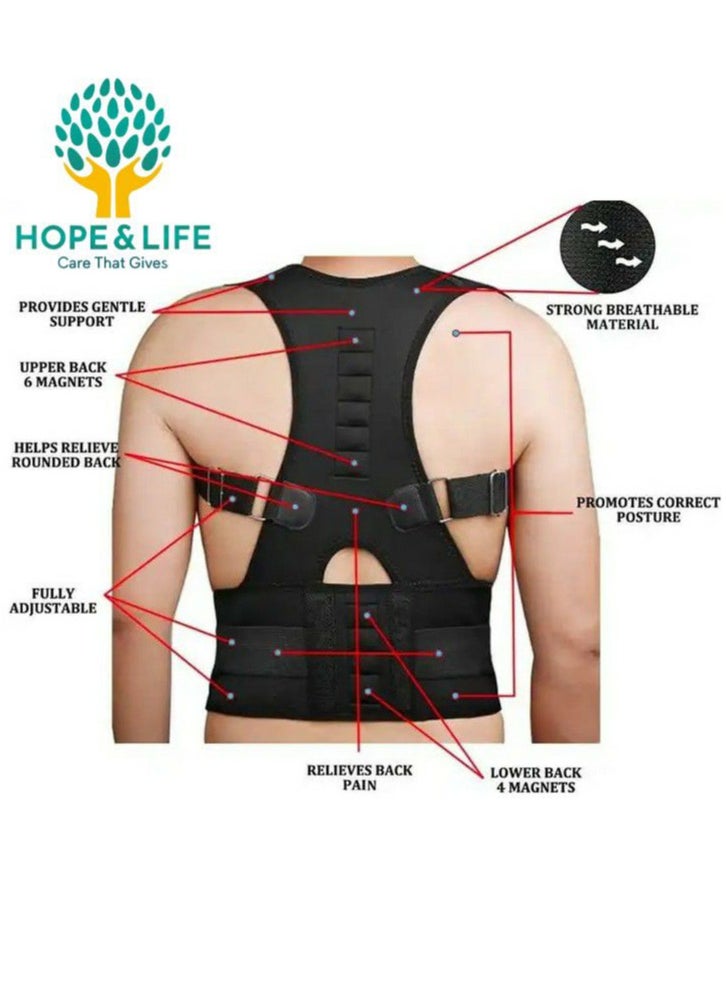 Hope And Life The Back Belt For Posture Correction And Shoulder Straightening Is Made Of Strong, Breathable Material That Is Comfortable To Wear - Size XXL  - Image 4