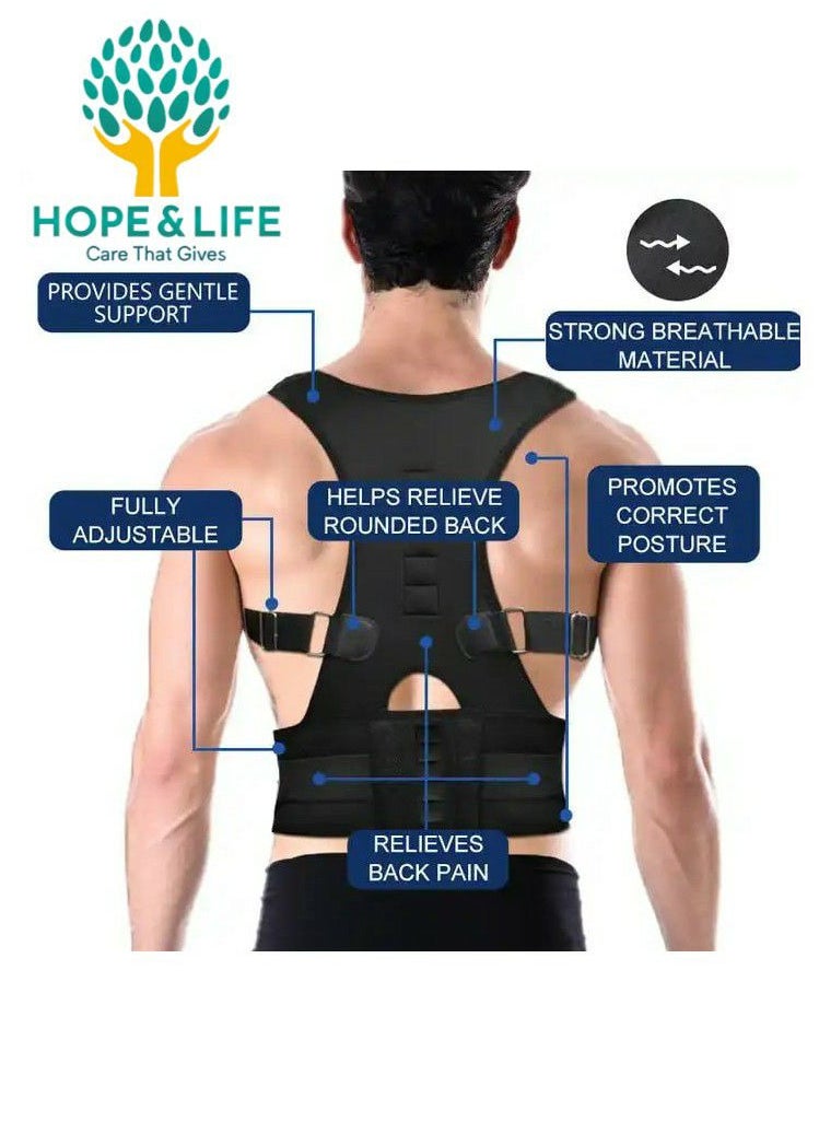 Hope And Life The Back Belt For Posture Correction And Shoulder Straightening Is Made Of Strong, Breathable Material That Is Comfortable To Wear - Size XXL  - Image 5