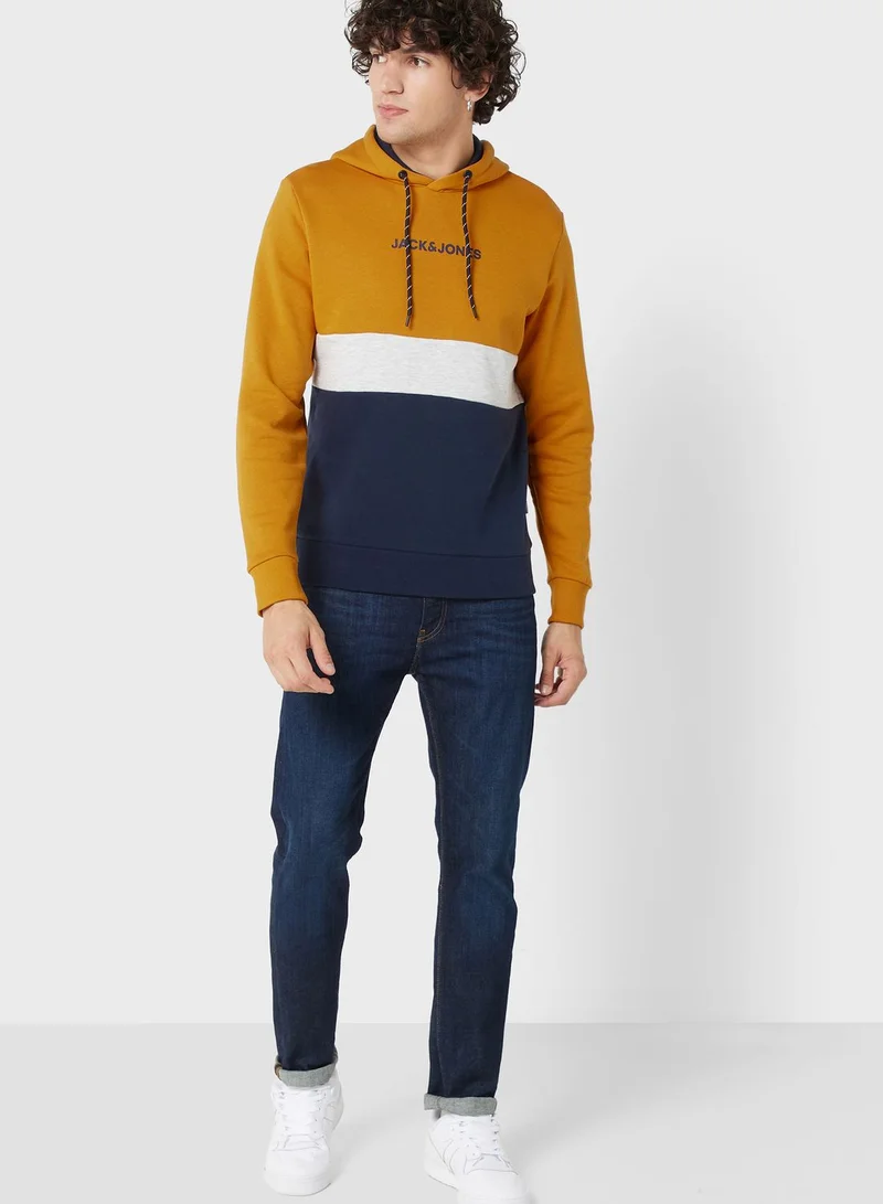 JACK & JONES Color Block Hoodie