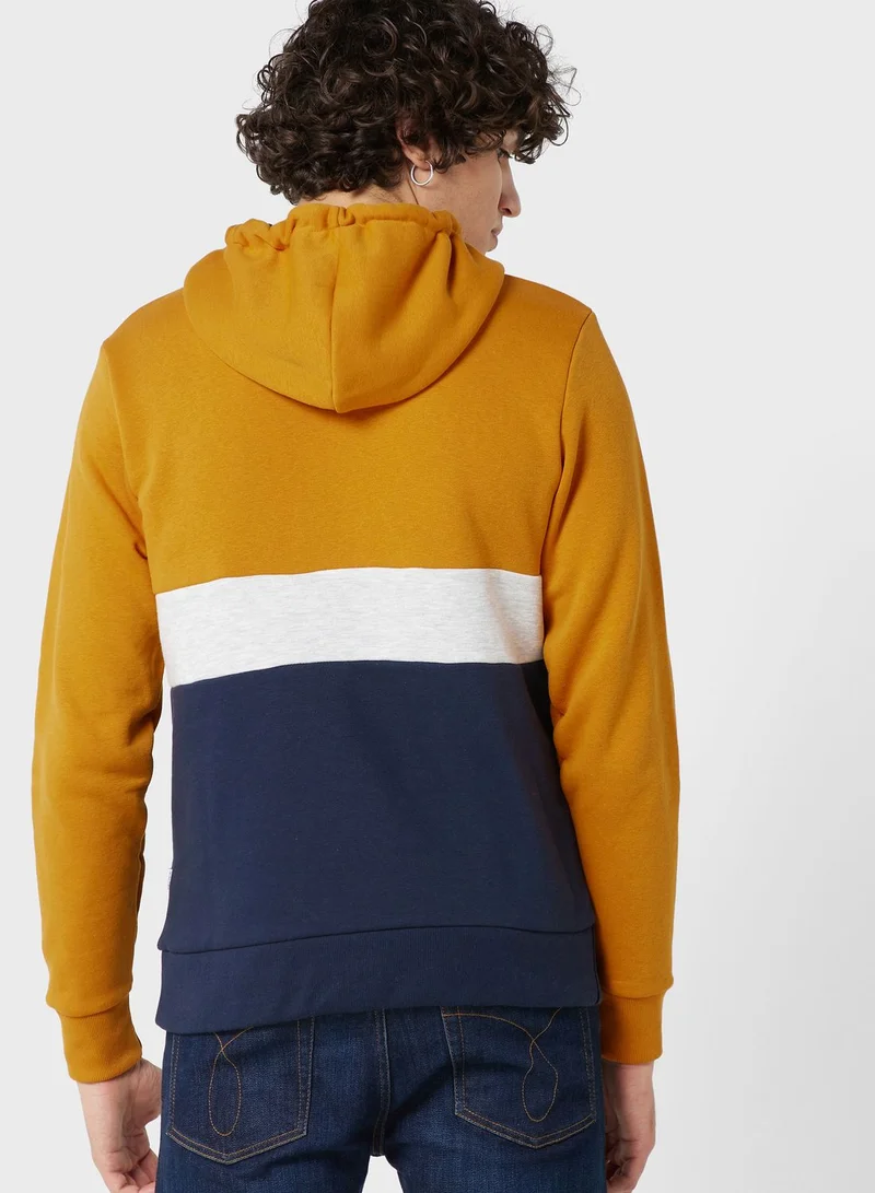 JACK & JONES Color Block Hoodie