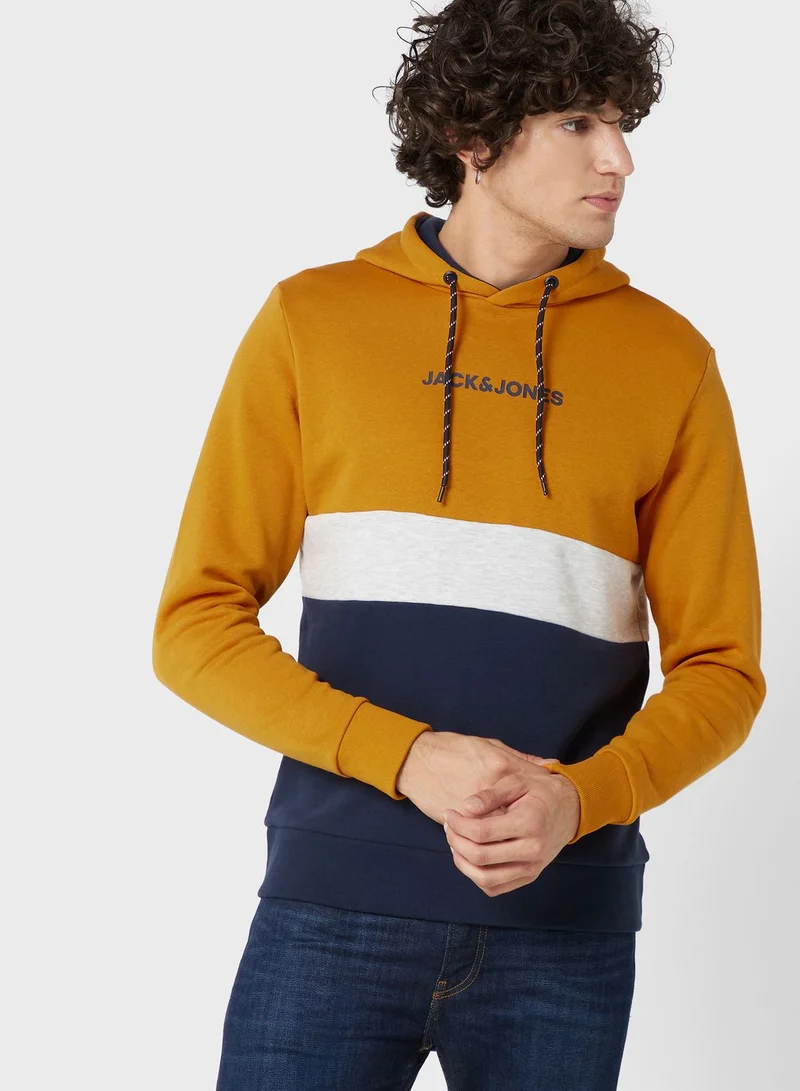 JACK & JONES Color Block Hoodie