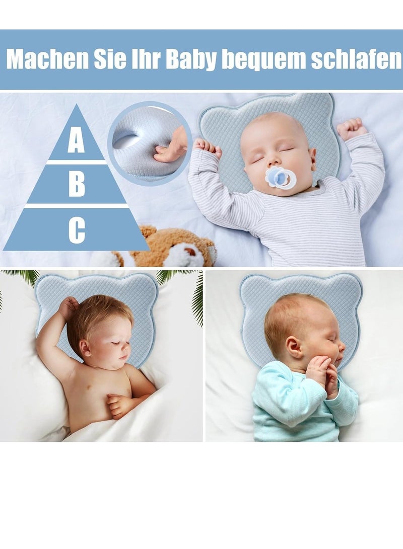 جونيس التنفس Hypoallergenic ، لطيف تصميم دب الكرتون ، يمنع رأس مسطح ، ناعم مريح للفتيان والبنات "(أزرق) - Image 5