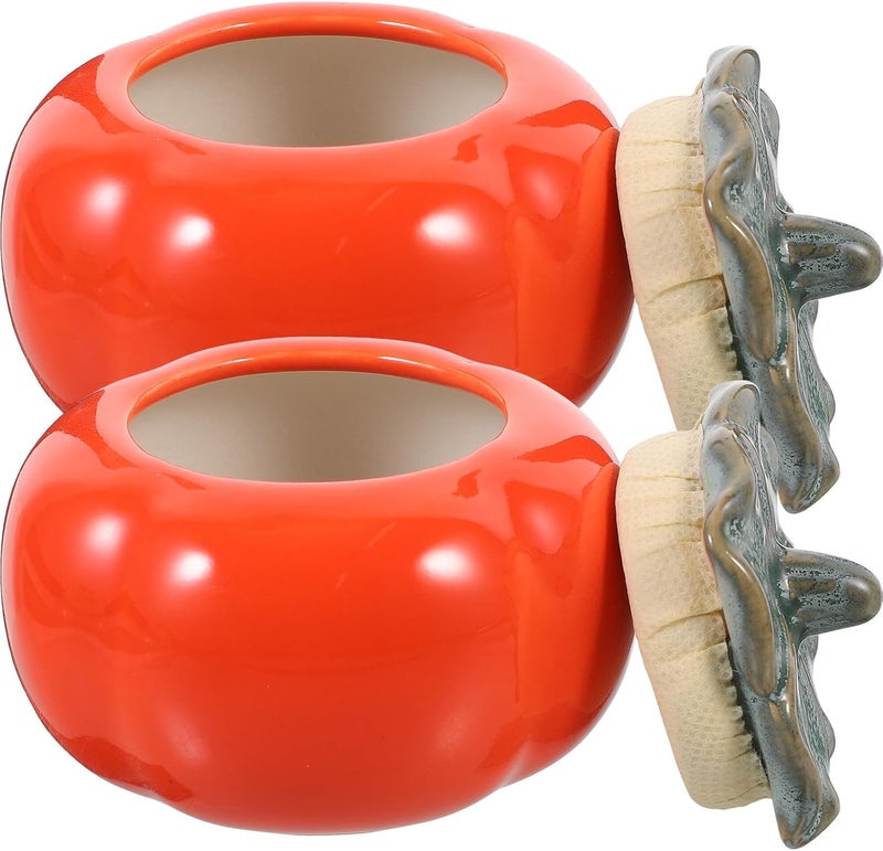 2pcs Ceramic Tea Canisters Set, Airtight Sealed Storage Jars for Tea and Dried Food, Moisture-proof Kitchen Canisters for Home and Travel - Image 1