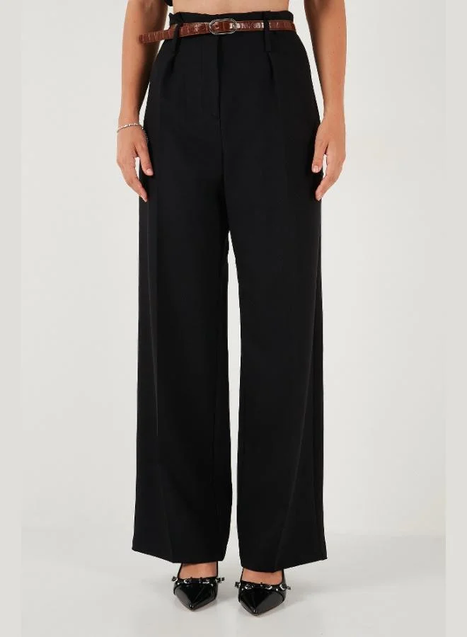 ليلا بنطلون واسع نسائي بخصر مرتفع