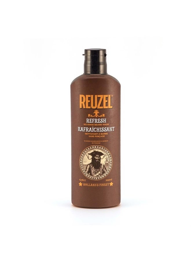 Reuzel Refresh No Rinse Beard Wash, Mens Beard Wash, 200 ml  - Image 1
