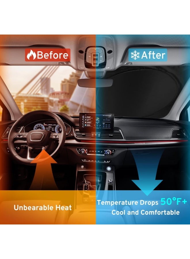 Windshield Sun Shade for Toyota Tacoma 2005-2024 Camry 2018-2024 2025 Avalon SR5 Trail Limited Platinum TRD Pro Off Road LE XLE SE XSE TRD Hybrid Accessories, Car Window Sunshade Sun Shield - Image 4