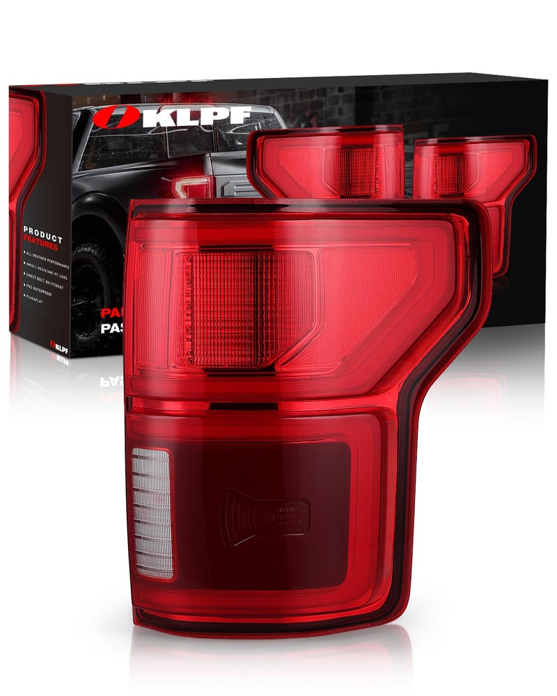 ضوء خلفي LED من OKLPF مع نقطة عمياء متوافق مع فورد F150 2018 2019 2020 استبدال KL3Z13404B مصباح الفرامل الخلفي مع مجموعة إشارة مع لمبة الجانب الأيمن للراكب