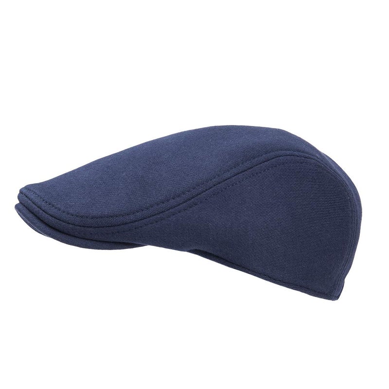 FEINION Men Cotton Newsboy Cap Soft Fit Cabbie Hat (Navy Blue) - Image 2