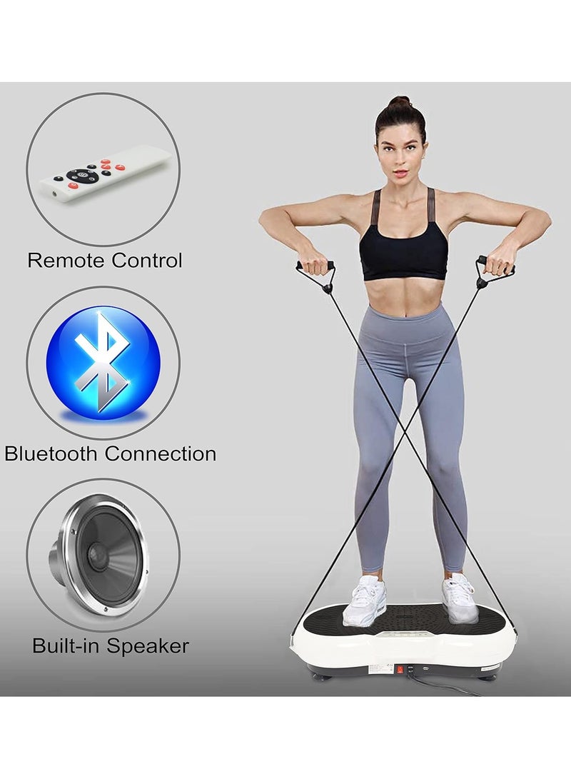 DubaiGallery Vibration Plate Exercise Machine - Whole Body Workout Vibration Fitness Platform w/Loop Bands and Resistance Bands - Home Training Equipment for Recovery Wellness Weight Loss - Image 3