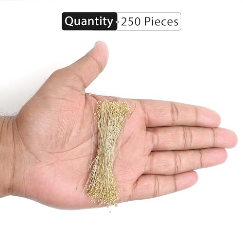 Embroiderymaterial 1MM Thick Double Ball End Head Pins Jewellery Findings for Jewellery Making (Gold. 7CM, 250 Pieces) - Image 5