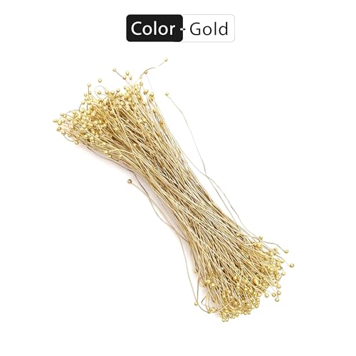 Embroiderymaterial 1MM Thick Double Ball End Head Pins Jewellery Findings for Jewellery Making (Gold. 7CM, 250 Pieces) - Image 2