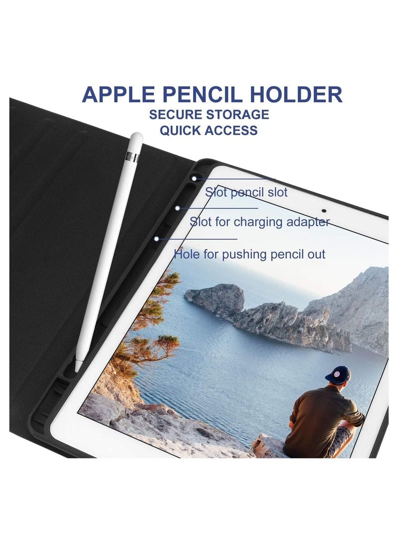 Case with Pencil Holder and Touchpad, Wireless Keyboard with Bluetooth, Smart Folio Leather Cover for iPad Air 3 2020/iPad 8th/7th10.2 inch. - Image 4