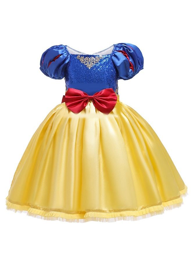fashionhome Disney Classic Princess Dress up Cosplay Costume for Girls Kids Costumes Children Party Birthday Fancy Gown Toddler Baby Girl Summer Clothes Dresses - Image 1
