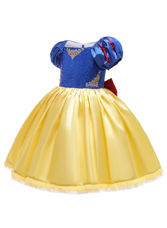 fashionhome Disney Classic Princess Dress up Cosplay Costume for Girls Kids Costumes Children Party Birthday Fancy Gown Toddler Baby Girl Summer Clothes Dresses - Image 5