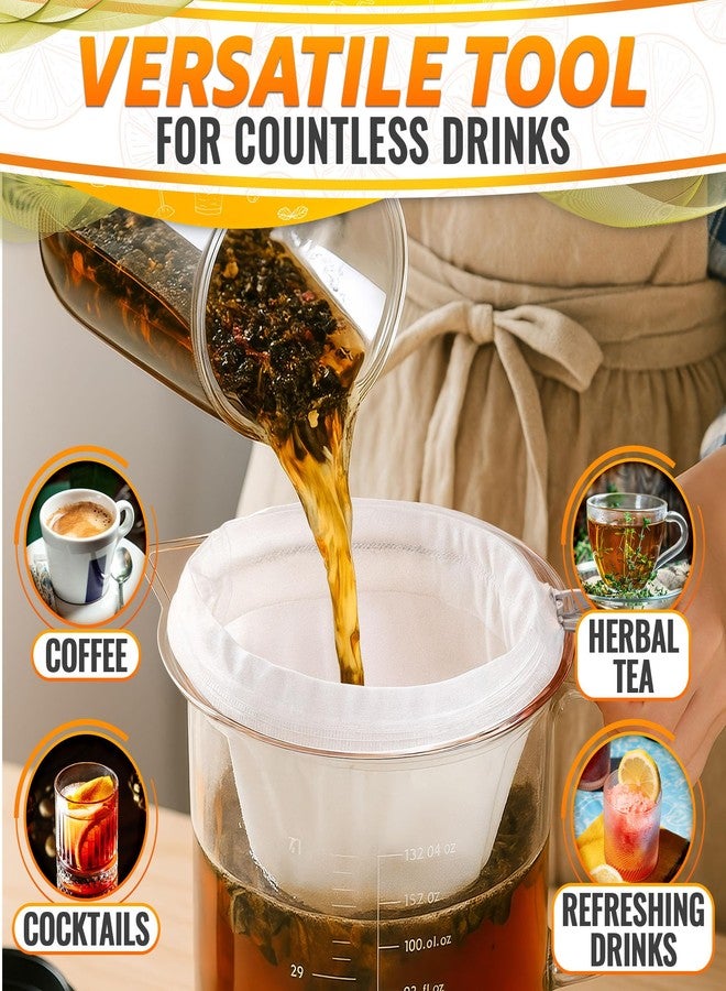 V TOWER 5.3" Large Thai Tea Strainer - Ultra Fine Mesh Сloth Strainer, with Stainless Steel Handle, Reusable, Easy to Clean - Coffee & Tea Filter Suitable for Milk, Juice, Vine & Сottage Сheese Filtering - Image 4