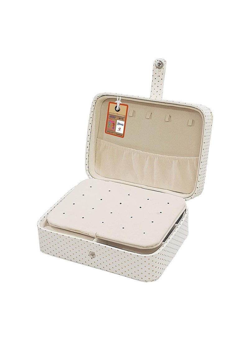 atorakushon PU Leather Makeup Storage Box Travelling Cosmetic Necklace Pouch Vanity Wardrobe Jewellery Organizer For Woman  - Image 3