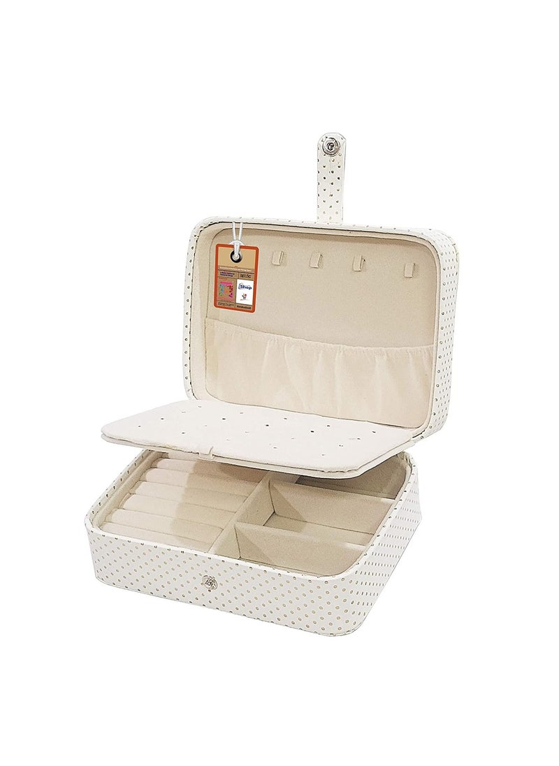 atorakushon PU Leather Makeup Storage Box Travelling Cosmetic Necklace Pouch Vanity Wardrobe Jewellery Organizer For Woman  - Image 1
