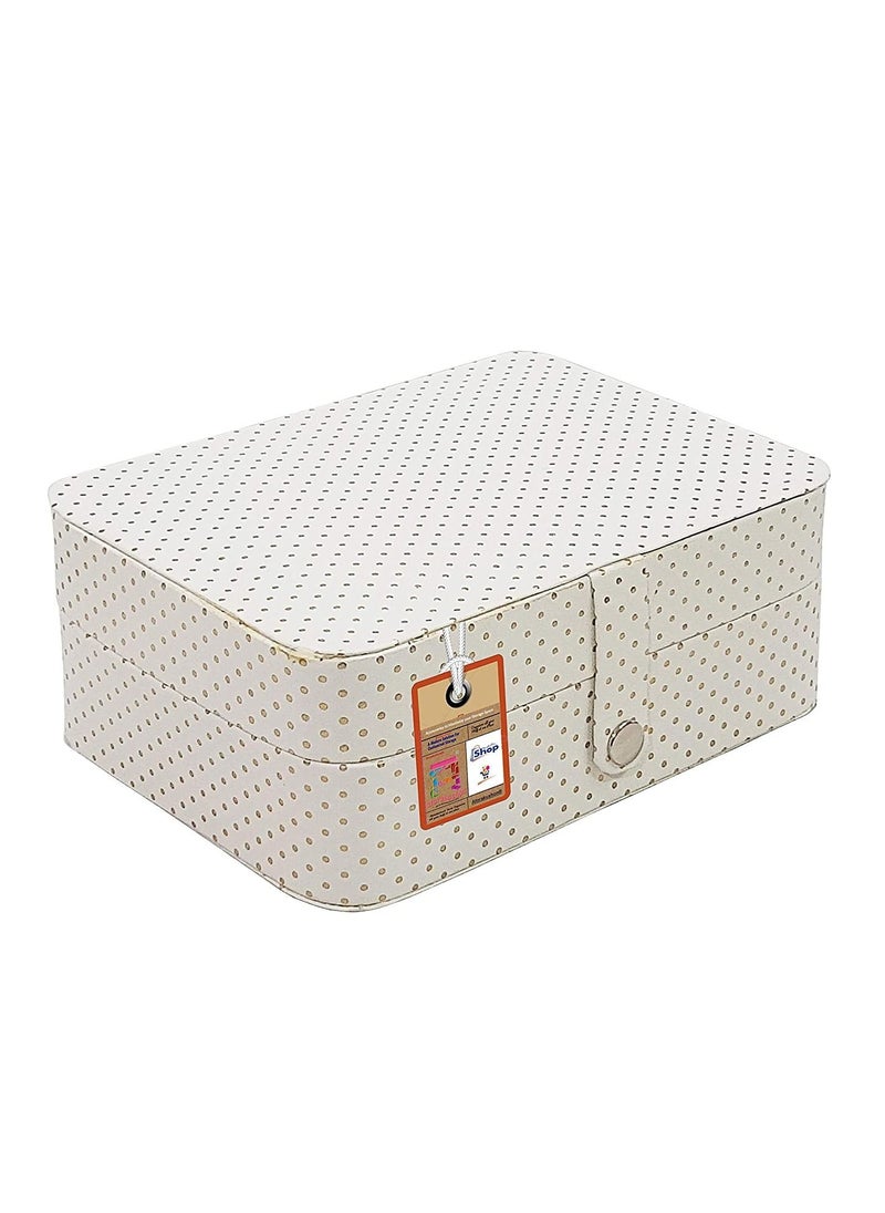 atorakushon PU Leather Makeup Storage Box Travelling Cosmetic Necklace Pouch Vanity Wardrobe Jewellery Organizer For Woman  - Image 4