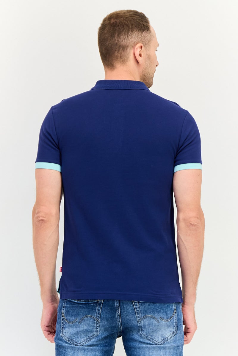 Levi's قميص بولو بأكمام قصيرة بتصميم عادي للرجال مع شعار العلامة التجارية، متعدد الألوان - Image 3