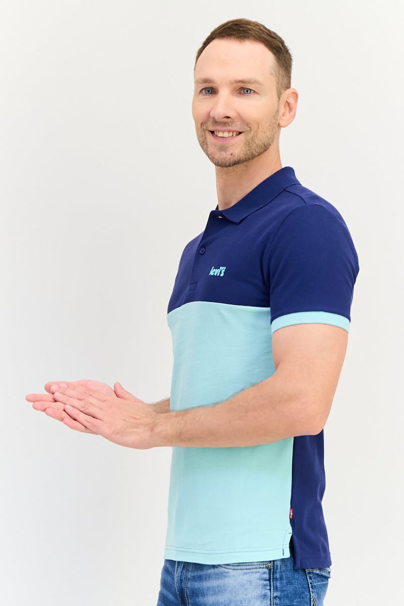 Levi's قميص بولو بأكمام قصيرة بتصميم عادي للرجال مع شعار العلامة التجارية، متعدد الألوان - Image 2