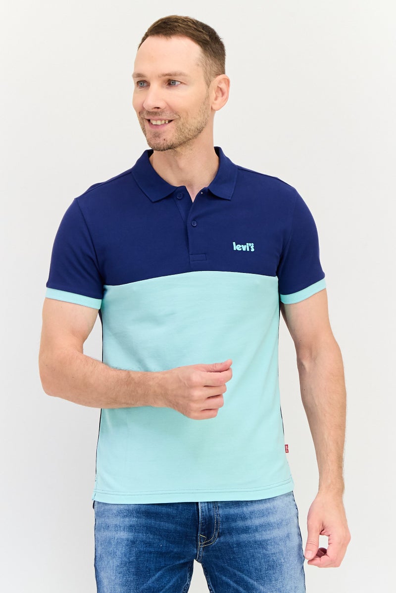 Levi's قميص بولو بأكمام قصيرة بتصميم عادي للرجال مع شعار العلامة التجارية، متعدد الألوان - Image 1