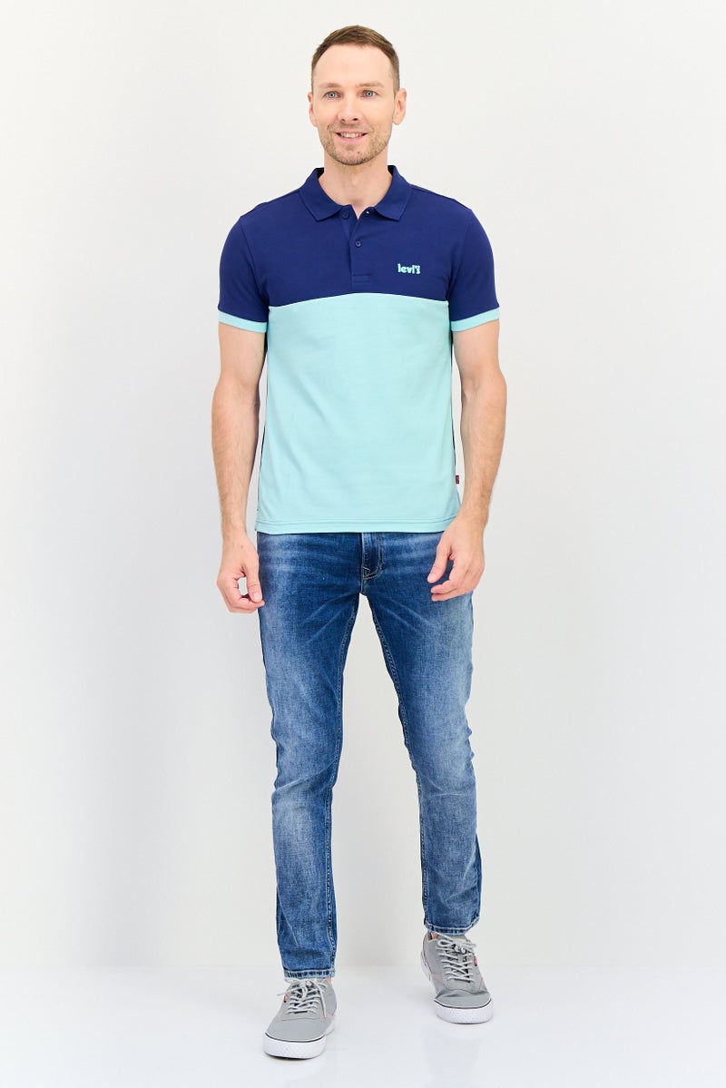 Levi's قميص بولو بأكمام قصيرة بتصميم عادي للرجال مع شعار العلامة التجارية، متعدد الألوان - Image 4