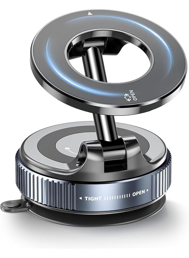 Concretization Vacuum Magnetic Suction Cup Car Phone Holder, [360 Rotation Base] Compatible With Mag-Safe Car Mount, Handsfree Adjustable Magnetic Phone Holder In Car For Gym/Mirror/Smooth Surface,Etc - Image 1