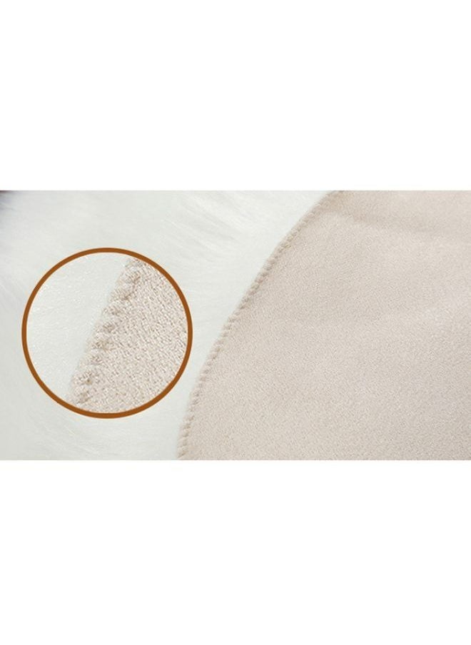 Mei Stylish - Super Soft Rabbit Fur Round Living Room Wool Fleece Carpet with Anti Slip Bottom (Size 80CM) - Image 1