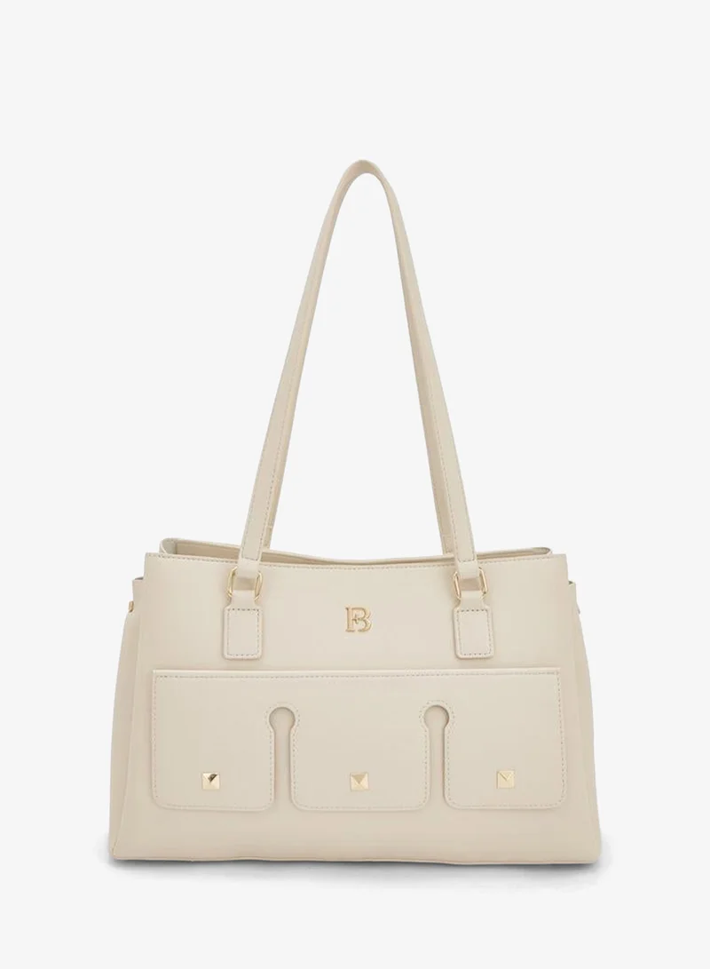 Solid Tote Bag With Double Handle
