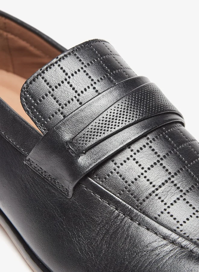 دوتشيني Duchini Men's Perforated Slip-On Loafers