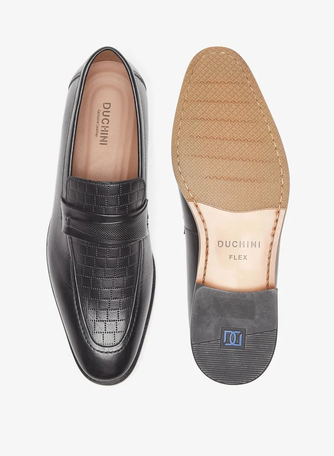 دوتشيني Duchini Men's Perforated Slip-On Loafers