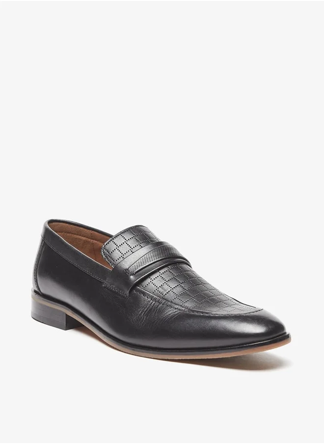 دوتشيني Duchini Men's Perforated Slip-On Loafers