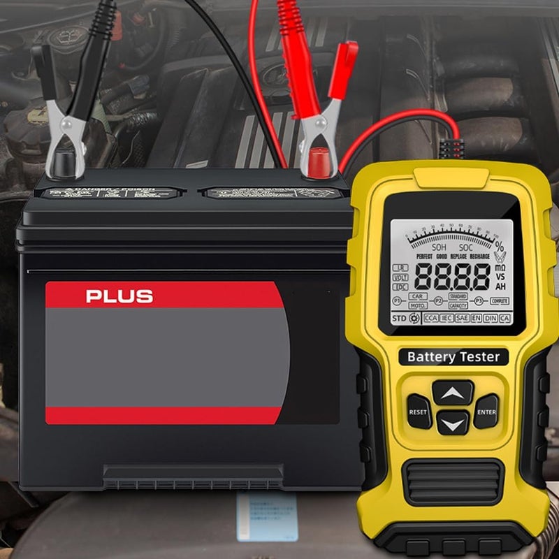 Eacam Car Battery Tester - Internal Resistance Tester 12Volt/24Volt Intelligent Car Motorcycle Battery Tester Portable Digital Display Battery Test Device Automotive Battery Tester - Image 3