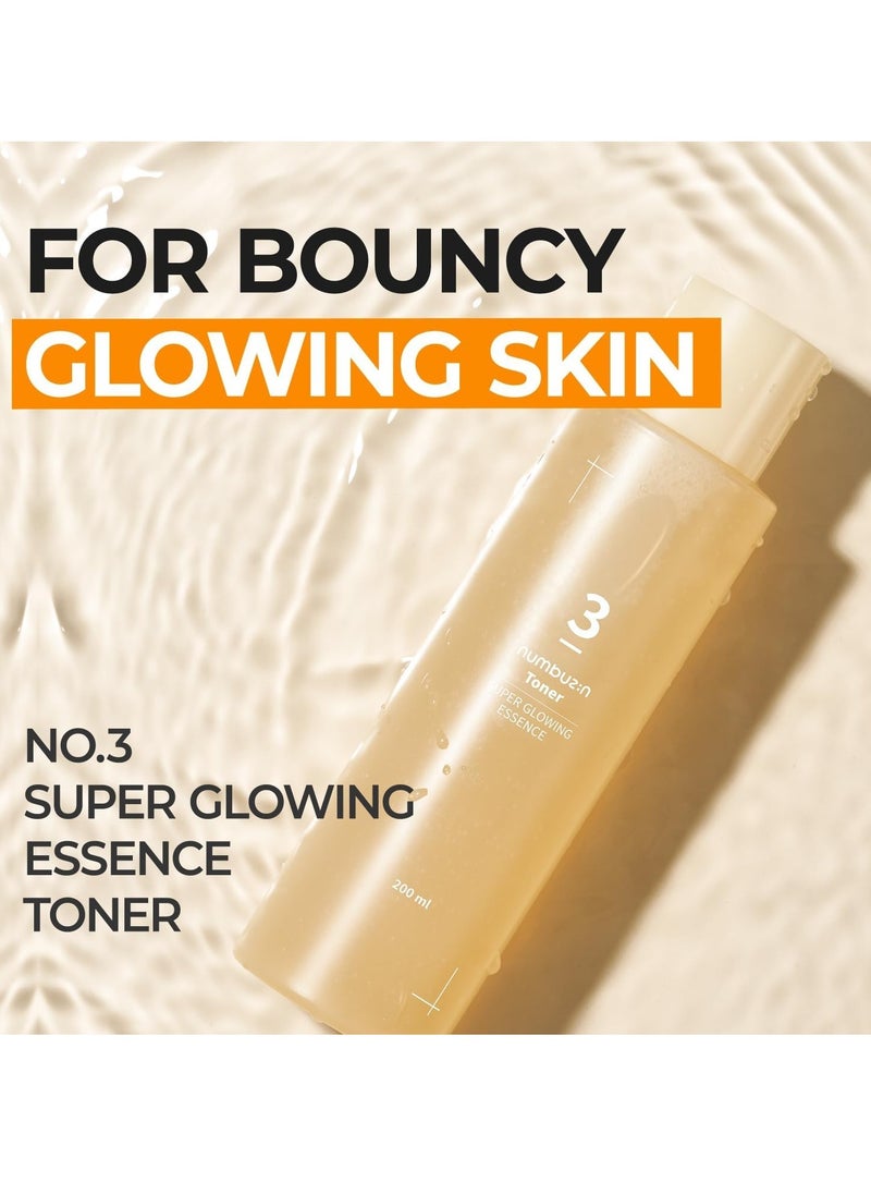 numbuzin - No.3 Super Glowing Essence Toner | Fermented Ingredients, Niacinamide, Galactomyces, glowy skin radiance | Korean Skin Care for Face, 6.76 fl.oz - Image 1