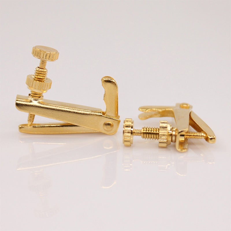 Violin Fine Tuner Type 3 Gold Alloy Material - Groove Design Violin String Adjuster for Violin Beginners Amateurs Band Players - Image 3