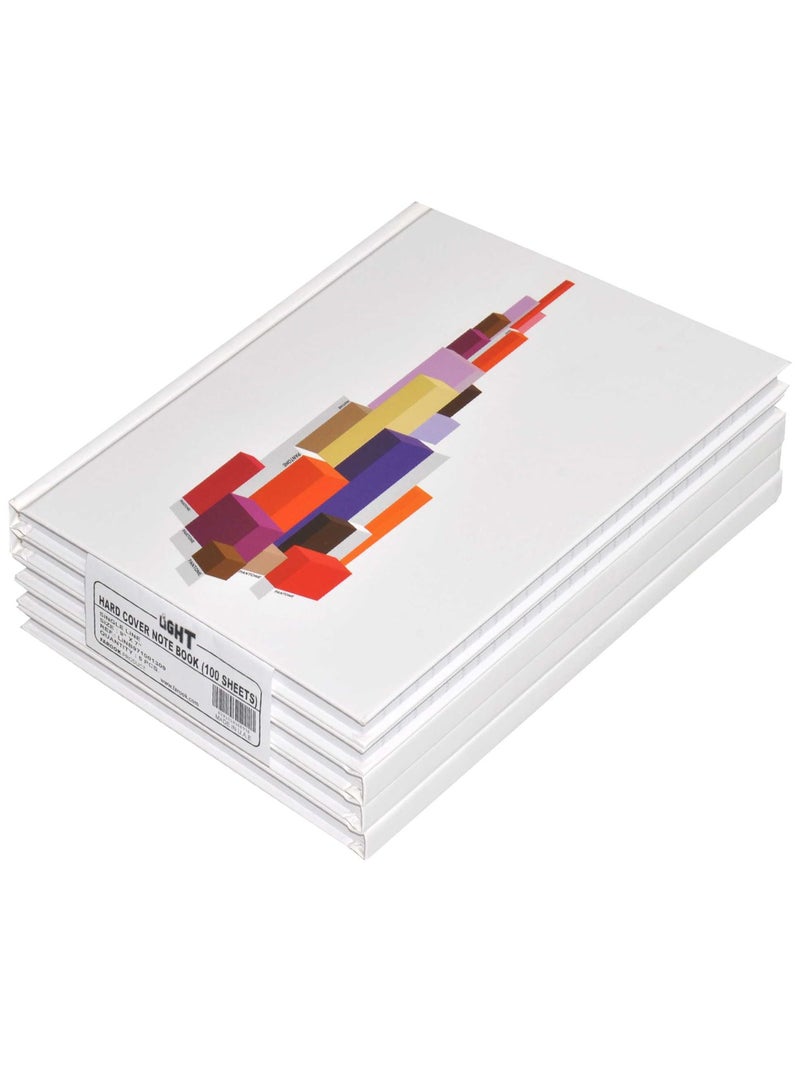 FIS مجموعة FIS LIGHT من 5 دفاتر ملاحظات بغلاف صلب 100 ورقة، الحجم: 9X7 بوصة (22.86 X 20.32 سم) -LINB971001309 - Image 1