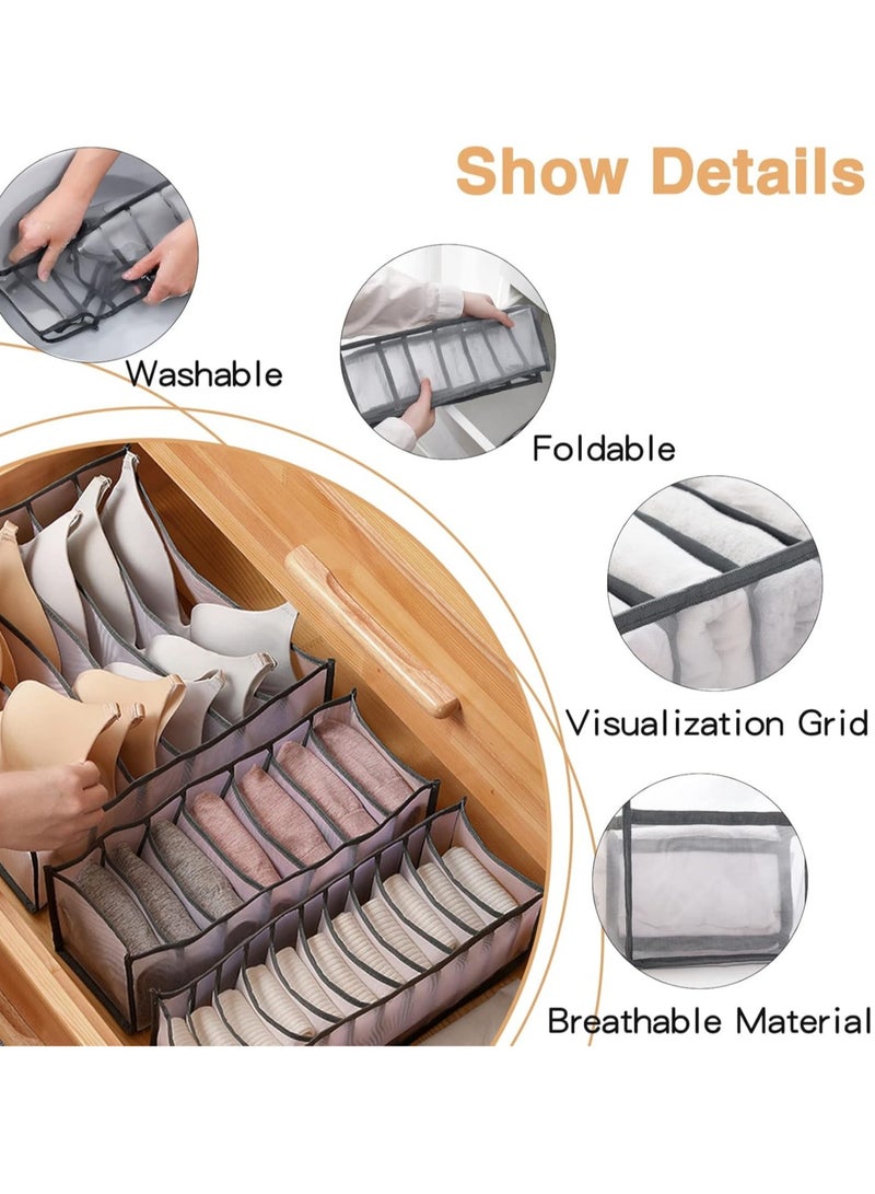 Arabest Clothes Organizer, 5 PCS Storage Bag, Closet Clothing Storage Bins with Handle, Compartment Storage Box for Jeans Trousers T-shirt Underwear Leggings  - Image 2