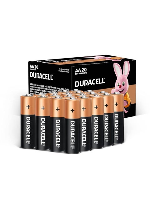 AA 1.5V Alkaline Batteries, LR06 / MN1500, Pack of 20