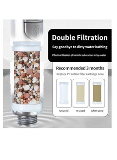 OUYoo OUYoo Filtered Shower Head with Handheld, High Pressure Shower Heads with Scalp Massager Shampoo Brush for Skin & Hair Care, Filtered Shower Head with Handheld Sprayer Soften Hard Water High Pressure Handheld Shower Head  4 Modes Water Saving Filter, Pause Switch, Luxury Silver Showerhead for Healthier Bathing Experience.（Silver）  - Image 5